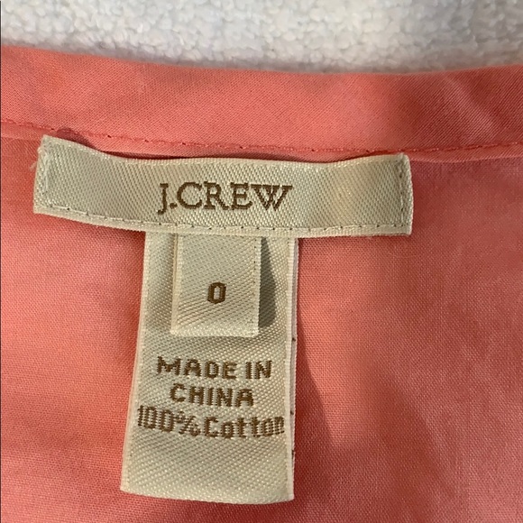 ✓J. Crew EUC top size 0 ruffles coral - Picture 9 of 10